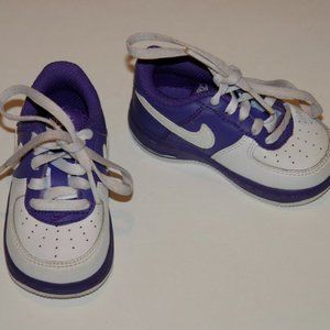 Nike Force 1 Purple White Leather High Tops 4T